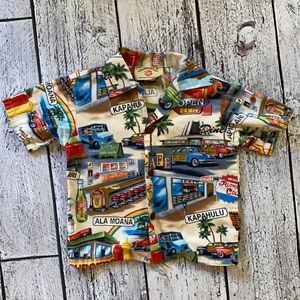 Vintage Hawaiian shirt travel vacation shirt fits like 2t IMO Hawaii island